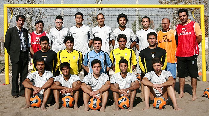 جلسه تمرینی تیم ملی فوتبال ساحلی ایران