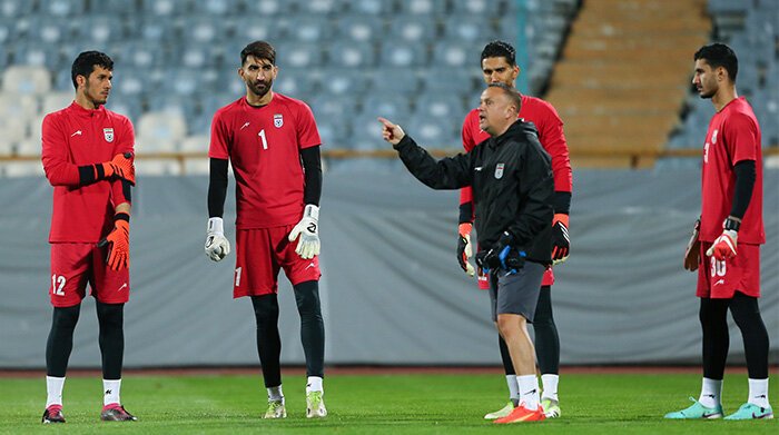تمرین رسمی قبل از بازی تیم ملی فوتبال ایران