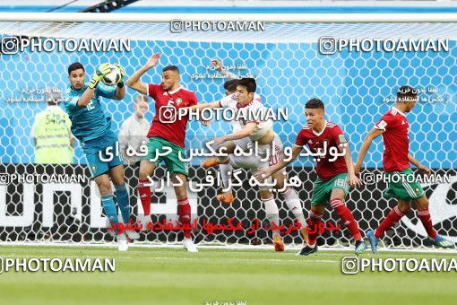 1860742, Saint Petersburg, Russia, 2018 FIFA World Cup, Group stage, Group B, Morocco 0 v 1 Iran on 2018/06/15 at ورزشگاه سن پترزبورگ