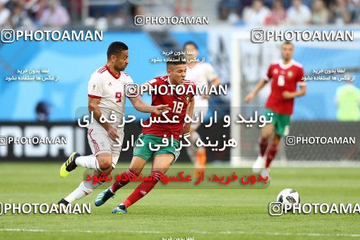 1860597, Saint Petersburg, Russia, 2018 FIFA World Cup, Group stage, Group B, Morocco 0 v 1 Iran on 2018/06/15 at ورزشگاه سن پترزبورگ