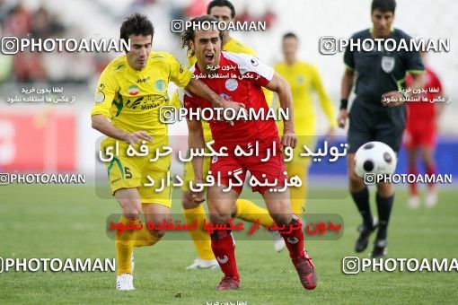 1239662, Tehran, Iran, لیگ برتر فوتبال ایران، Persian Gulf Cup، Week 17، First Leg، Rah Ahan 1 v 0 Persepolis on 2008/12/04 at Azadi Stadium