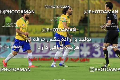 1254024, Abadan, , لیگ برتر فوتبال ایران، Persian Gulf Cup، Week 7، First Leg، Sanat Naft Abadan 1 v 2 Paykan on 2018/09/21 at Takhti Stadium Abadan