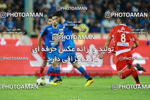 1255452, Tehran, , لیگ برتر فوتبال ایران، Persian Gulf Cup، Week 8، First Leg، Esteghlal 0 v 0 Persepolis on 2018/09/27 at Azadi Stadium