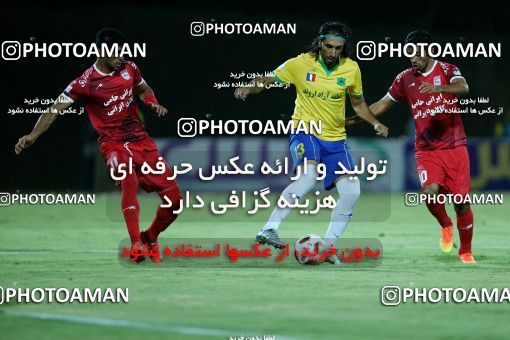 1294542, Abadan, , لیگ برتر فوتبال ایران، Persian Gulf Cup، Week 9، First Leg، Sanat Naft Abadan 2 v 1 Tractor Sazi on 2018/10/20 at Takhti Stadium Abadan