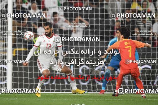 1391593, Abu Dhabi, , مسابقات فوتبال جام ملت های آسیا 2019 امارات, Quarter-final, Iran 3 v 0 China on 2019/01/24 at Mohammed bin Zayed Stadium