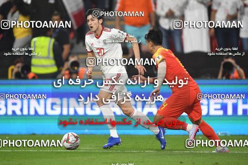 1391690, Abu Dhabi, , مسابقات فوتبال جام ملت های آسیا 2019 امارات, Quarter-final, Iran 3 v 0 China on 2019/01/24 at Mohammed bin Zayed Stadium