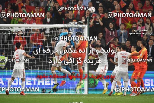 1391684, Abu Dhabi, , مسابقات فوتبال جام ملت های آسیا 2019 امارات, Quarter-final, Iran 3 v 0 China on 2019/01/24 at Mohammed bin Zayed Stadium