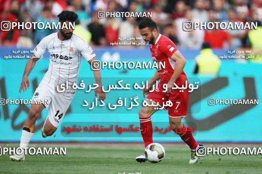 1407529, Tehran, , لیگ برتر فوتبال ایران، Persian Gulf Cup، Week 25، Second Leg، Persepolis 3 v 2 Saipa on 2019/04/13 at Azadi Stadium