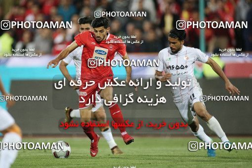 1407799, Tehran, , لیگ برتر فوتبال ایران، Persian Gulf Cup، Week 25، Second Leg، Persepolis 3 v 2 Saipa on 2019/04/13 at Azadi Stadium