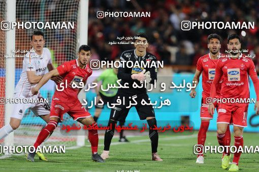 1414402, Tehran, , لیگ برتر فوتبال ایران، Persian Gulf Cup، Week 25، Second Leg، Persepolis 3 v 2 Saipa on 2019/04/13 at Azadi Stadium