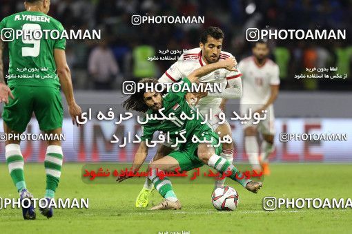 1828997, Dubai, , مسابقات فوتبال جام ملت های آسیا 2019 امارات, Group stage, Iran 0 v 0 Iraq on 2019/01/16 at Al-Maktoum Stadium
