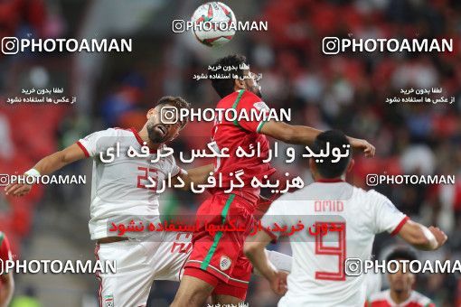 1413682, Abu Dhabi, , مسابقات فوتبال جام ملت های آسیا 2019 امارات, Eighth final, Iran 2 v 0 Oman on 2019/01/20 at Mohammed bin Zayed Stadium
