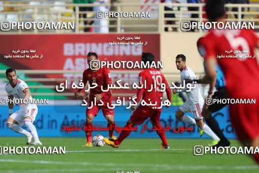1415341, Abu Dhabi, , مسابقات فوتبال جام ملت های آسیا 2019 امارات, Group stage, Iran 2 v 0 Vietnam on 2019/01/12 at Al Nahyan Stadium