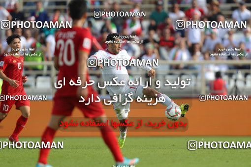 1415342, Abu Dhabi, , مسابقات فوتبال جام ملت های آسیا 2019 امارات, Group stage, Iran 2 v 0 Vietnam on 2019/01/12 at Al Nahyan Stadium