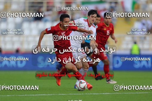 1415294, Abu Dhabi, , مسابقات فوتبال جام ملت های آسیا 2019 امارات, Group stage, Iran 2 v 0 Vietnam on 2019/01/12 at Al Nahyan Stadium