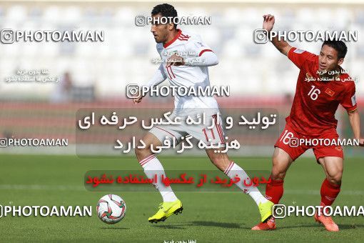 1612645, Abu Dhabi, , مسابقات فوتبال جام ملت های آسیا 2019 امارات, Group stage, Iran 2 v 0 Vietnam on 2019/01/12 at Al Nahyan Stadium