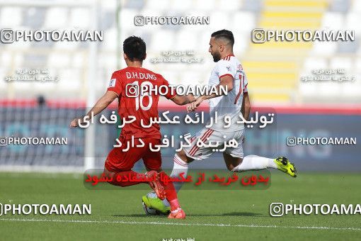 1612662, Abu Dhabi, , مسابقات فوتبال جام ملت های آسیا 2019 امارات, Group stage, Iran 2 v 0 Vietnam on 2019/01/12 at Al Nahyan Stadium