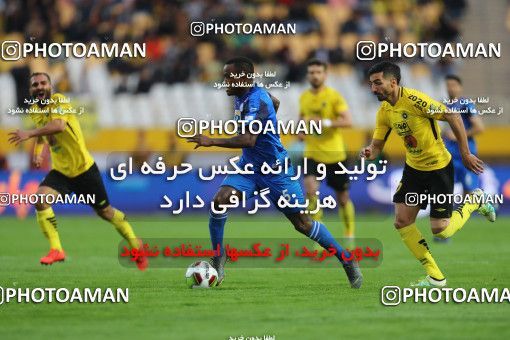 1441725, لیگ برتر فوتبال ایران، Persian Gulf Cup، Week 25، Second Leg، 2019/04/12، Isfahan، Naghsh-e Jahan Stadium، Sepahan 0 - ۱ Esteghlal