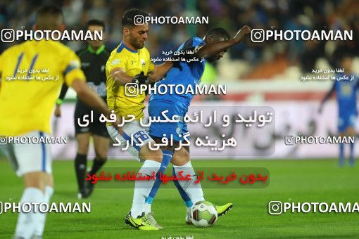 1445945, Tehran, , لیگ برتر فوتبال ایران، Persian Gulf Cup، Week 21، Second Leg، Esteghlal 1 v 0 Naft M Soleyman on 2019/03/08 at Azadi Stadium