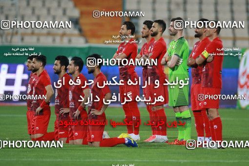 1536940, Tehran, Iran, Iran Football Pro League، Persian Gulf Cup، Week 25، Second Leg، Persepolis 1 v 0 Foulad Khouzestan on 2020/07/18 at Azadi Stadium