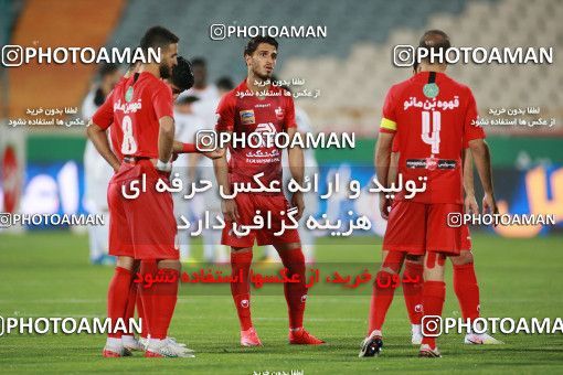 1536889, Tehran, Iran, Iran Football Pro League، Persian Gulf Cup، Week 25، Second Leg، Persepolis 1 v 0 Foulad Khouzestan on 2020/07/18 at Azadi Stadium