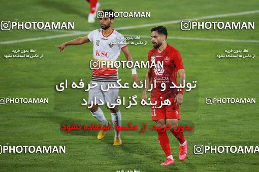 1536909, Tehran, Iran, Iran Football Pro League، Persian Gulf Cup، Week 25، Second Leg، Persepolis 1 v 0 Foulad Khouzestan on 2020/07/18 at Azadi Stadium