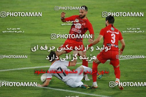 1536872, Tehran, Iran, Iran Football Pro League، Persian Gulf Cup، Week 25، Second Leg، Persepolis 1 v 0 Foulad Khouzestan on 2020/07/18 at Azadi Stadium