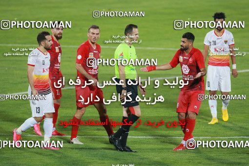 1537016, Tehran, Iran, Iran Football Pro League، Persian Gulf Cup، Week 25، Second Leg، Persepolis 1 v 0 Foulad Khouzestan on 2020/07/18 at Azadi Stadium