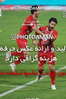 1536964, Tehran, Iran, Iran Football Pro League، Persian Gulf Cup، Week 25، Second Leg، Persepolis 1 v 0 Foulad Khouzestan on 2020/07/18 at Azadi Stadium