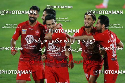 1537053, Tehran, Iran, Iran Football Pro League، Persian Gulf Cup، Week 25، Second Leg، Persepolis 1 v 0 Foulad Khouzestan on 2020/07/18 at Azadi Stadium