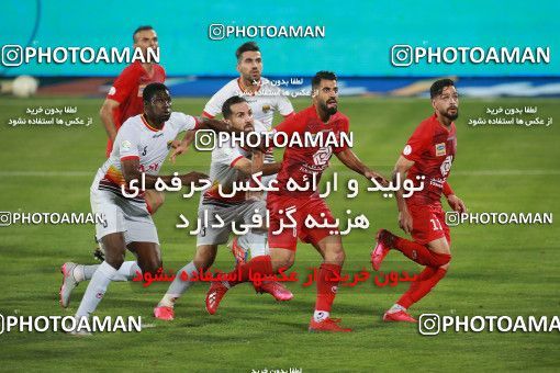 1536983, Tehran, Iran, Iran Football Pro League، Persian Gulf Cup، Week 25، Second Leg، Persepolis 1 v 0 Foulad Khouzestan on 2020/07/18 at Azadi Stadium