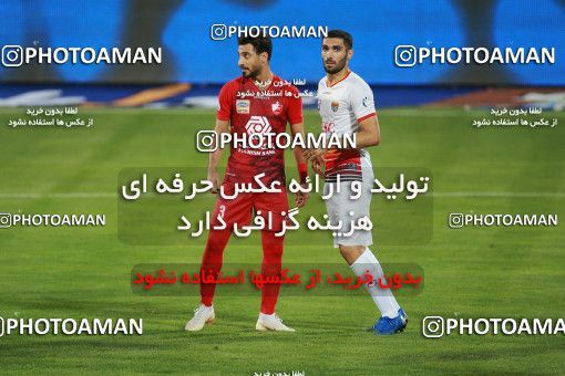1536962, Tehran, Iran, Iran Football Pro League، Persian Gulf Cup، Week 25، Second Leg، Persepolis 1 v 0 Foulad Khouzestan on 2020/07/18 at Azadi Stadium