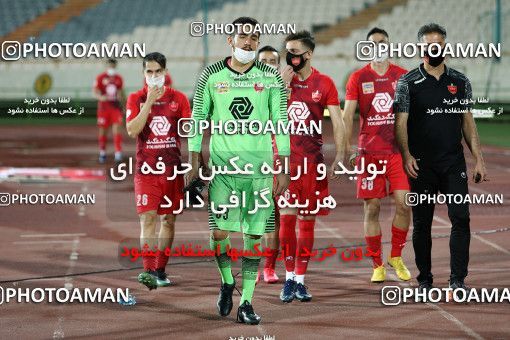 1719276, Tehran, Iran, Iran Football Pro League، Persian Gulf Cup، Week 25، Second Leg، Persepolis 1 v 0 Foulad Khouzestan on 2020/07/18 at Azadi Stadium