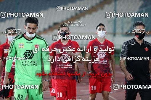 1719266, Tehran, Iran, Iran Football Pro League، Persian Gulf Cup، Week 25، Second Leg، Persepolis 1 v 0 Foulad Khouzestan on 2020/07/18 at Azadi Stadium