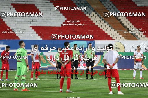 1719188, Tehran, Iran, Iran Football Pro League، Persian Gulf Cup، Week 25، Second Leg، Persepolis 1 v 0 Foulad Khouzestan on 2020/07/18 at Azadi Stadium