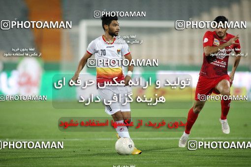 1719186, Tehran, Iran, Iran Football Pro League، Persian Gulf Cup، Week 25، Second Leg، Persepolis 1 v 0 Foulad Khouzestan on 2020/07/18 at Azadi Stadium