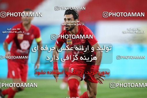 1719257, Tehran, Iran, Iran Football Pro League، Persian Gulf Cup، Week 25، Second Leg، Persepolis 1 v 0 Foulad Khouzestan on 2020/07/18 at Azadi Stadium
