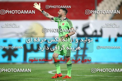1719262, Tehran, Iran, Iran Football Pro League، Persian Gulf Cup، Week 25، Second Leg، Persepolis 1 v 0 Foulad Khouzestan on 2020/07/18 at Azadi Stadium
