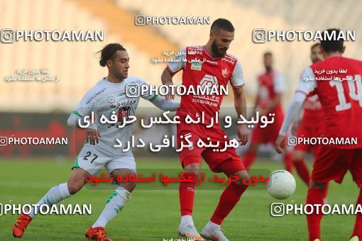 1553135, Tehran, Iran, لیگ برتر فوتبال ایران، Persian Gulf Cup، Week 6، First Leg، Persepolis 1 v 1 Zob Ahan Esfahan on 2020/12/31 at Azadi Stadium