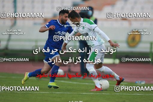1549289, Tehran, , لیگ برتر فوتبال ایران، Persian Gulf Cup، Week 10، First Leg، Esteghlal 2 v 0 Aluminium Arak on 2021/01/04 at Azadi Stadium