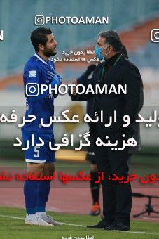 1549313, Tehran, , لیگ برتر فوتبال ایران، Persian Gulf Cup، Week 10، First Leg، Esteghlal 2 v 0 Aluminium Arak on 2021/01/04 at Azadi Stadium