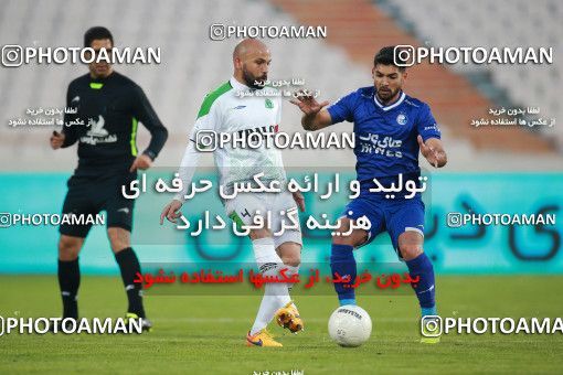 1549308, Tehran, , لیگ برتر فوتبال ایران، Persian Gulf Cup، Week 10، First Leg، Esteghlal 2 v 0 Aluminium Arak on 2021/01/04 at Azadi Stadium