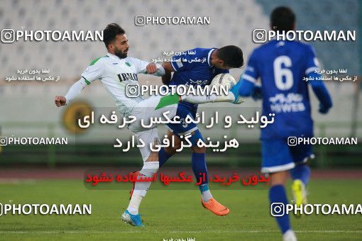 1549356, Tehran, , لیگ برتر فوتبال ایران، Persian Gulf Cup، Week 10، First Leg، Esteghlal 2 v 0 Aluminium Arak on 2021/01/04 at Azadi Stadium