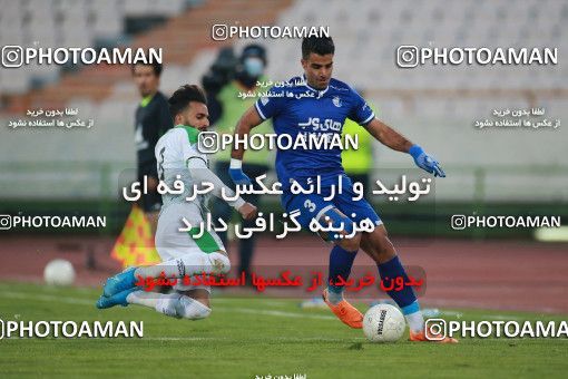 1549362, Tehran, , لیگ برتر فوتبال ایران، Persian Gulf Cup، Week 10، First Leg، Esteghlal 2 v 0 Aluminium Arak on 2021/01/04 at Azadi Stadium