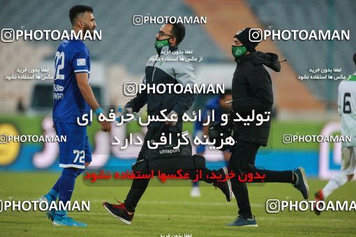 1549491, Tehran, , لیگ برتر فوتبال ایران، Persian Gulf Cup، Week 10، First Leg، Esteghlal 2 v 0 Aluminium Arak on 2021/01/04 at Azadi Stadium