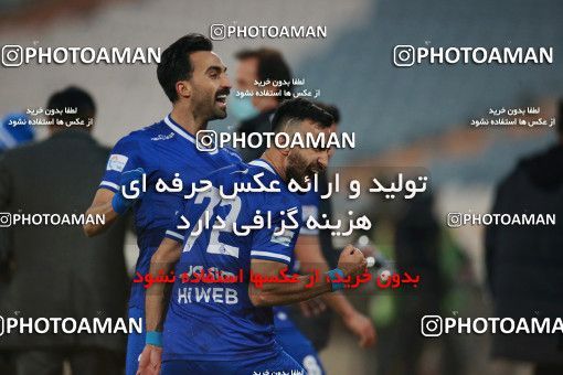 1549538, Tehran, , لیگ برتر فوتبال ایران، Persian Gulf Cup، Week 10، First Leg، Esteghlal 2 v 0 Aluminium Arak on 2021/01/04 at Azadi Stadium