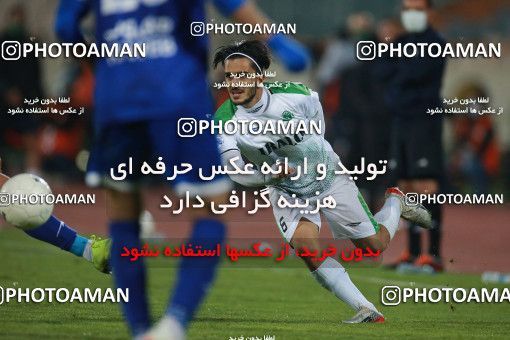 1549530, Tehran, , لیگ برتر فوتبال ایران، Persian Gulf Cup، Week 10، First Leg، Esteghlal 2 v 0 Aluminium Arak on 2021/01/04 at Azadi Stadium