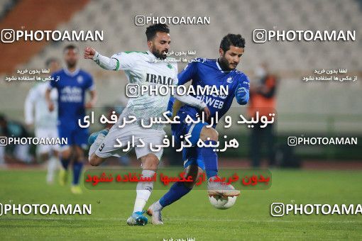 1549441, Tehran, , لیگ برتر فوتبال ایران، Persian Gulf Cup، Week 10، First Leg، Esteghlal 2 v 0 Aluminium Arak on 2021/01/04 at Azadi Stadium