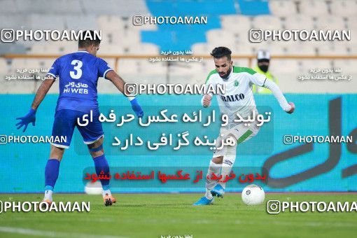 1549672, Tehran, , لیگ برتر فوتبال ایران، Persian Gulf Cup، Week 10، First Leg، Esteghlal 2 v 0 Aluminium Arak on 2021/01/04 at Azadi Stadium