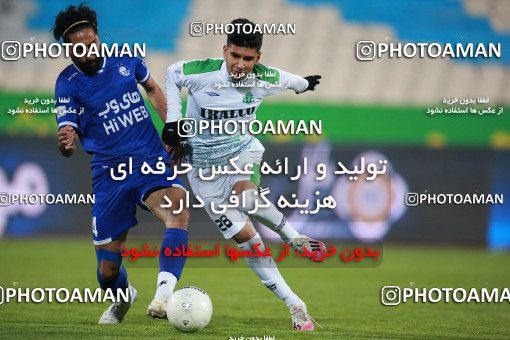 1549749, Tehran, , لیگ برتر فوتبال ایران، Persian Gulf Cup، Week 10، First Leg، Esteghlal 2 v 0 Aluminium Arak on 2021/01/04 at Azadi Stadium